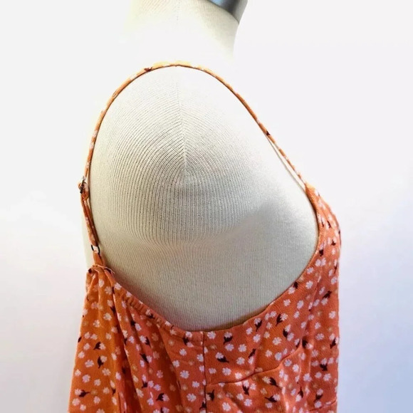 NWT SO GOODS FOR LIFE Juniors Sleeveless Straps Pullover V-Neck Orange Top Sz XL - Picture 8 of 12